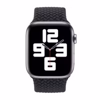Apple Geflochtenes Solo Loop für das  Apple Watch | 38/40/41/42 mm - Größe 2 - Charcoal