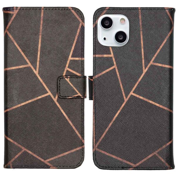 imoshion Design TPU Klapphülle für das iPhone 13 - Black Graphic