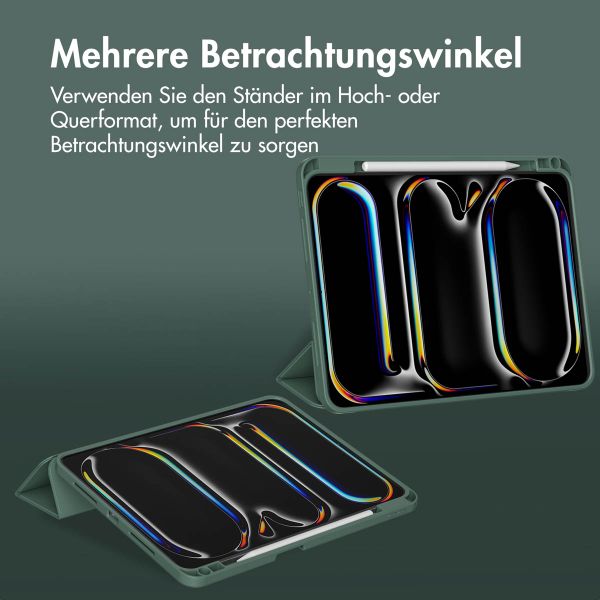 Accezz Smarte Klapphülle aus Silikon Apple iPad Pro 13 (2025) M5 / (2024) M4 - Dunkelgrün