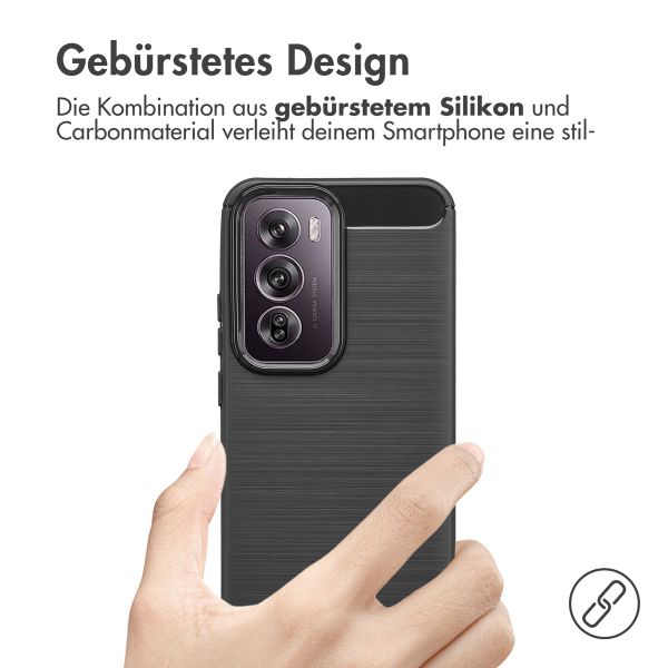 imoshion Brushed Back Cover Oppo Reno 12 - Schwarz