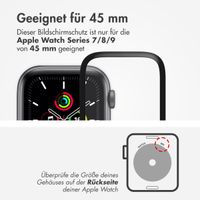 Accezz 2x Displayschutzfolie mit Applikator für die Apple Watch Series 7-9 - 45 mm