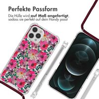 imoshion Design Hülle mit Band Apple iPhone 12 (Pro) - Flower Water