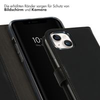 Selencia Echtleder Klapphülle Apple iPhone 15 - Schwarz