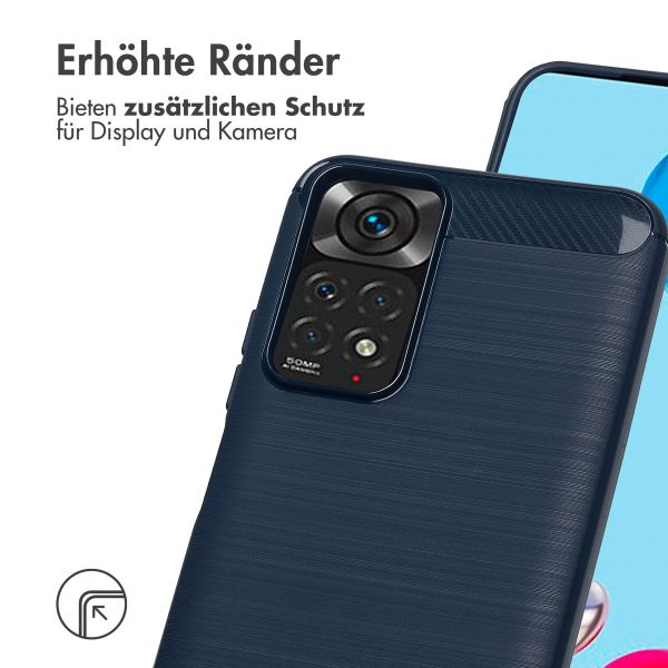 imoshion Brushed Back Cover für das Xiaomi Redmi Note 11 (4G) / Note 11S (4G) - Dunkelblau