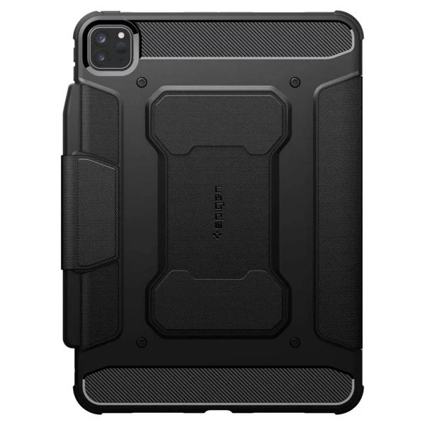 Spigen Rugged Armor Pro Klapphülle Apple iPad Pro 11 (2024) M4 - Schwarz
