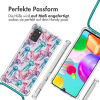 imoshion Design Hülle mit Band Samsung Galaxy A41 - Jellyfish Watercolor