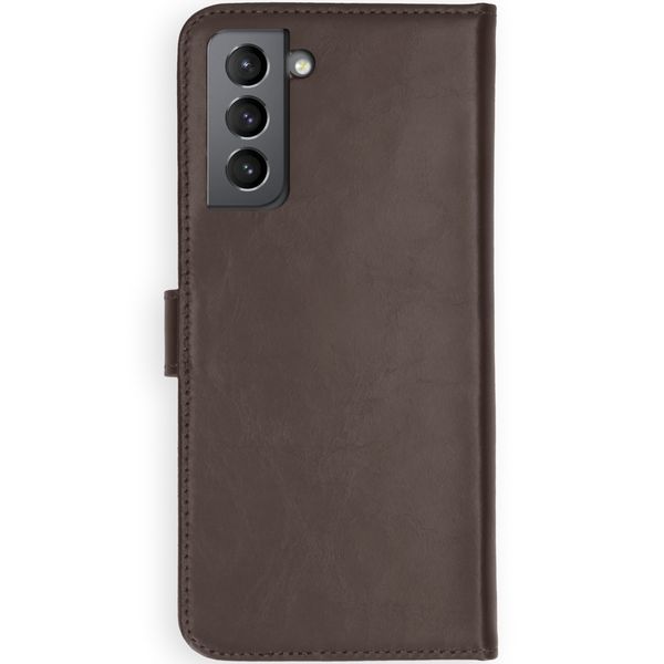 Selencia Echtleder Klapphülle Samsung Galaxy S21 Plus - Braun