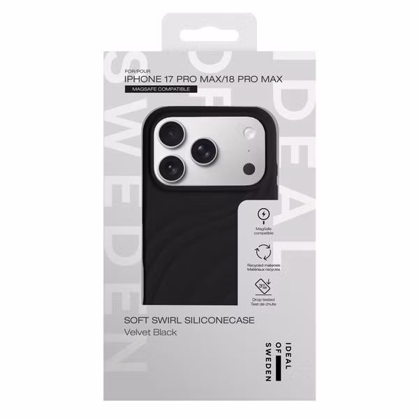 iDeal of Sweden Soft Swirl Silicone MagSafe Hülle Apple iPhone 17 Pro Max - Velvet Black