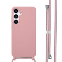 imoshion Silikonhülle mit Band für das Samsung Galaxy S25 Plus - Sand Pink