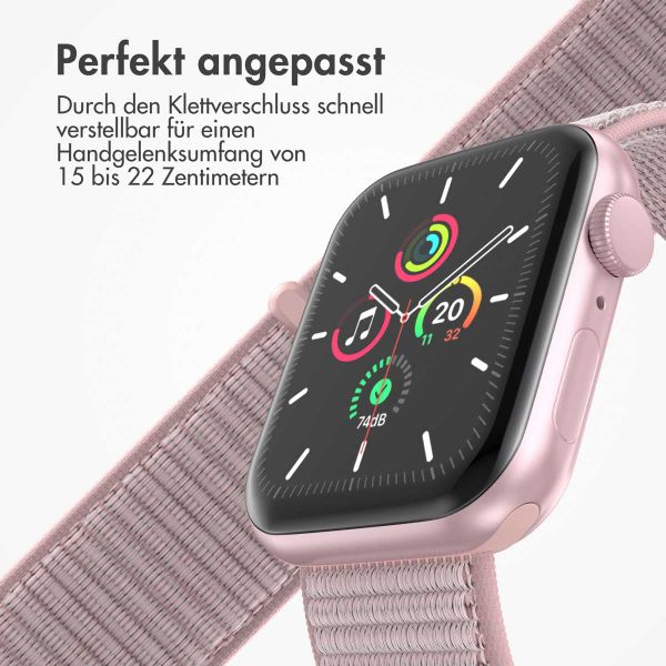 imoshion Nylonarmband für das  Apple Watch Series 1 t/m 11 / SE / Ultra (44/45/46/49 mm) - Light Pink