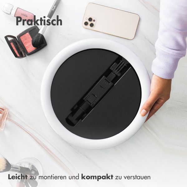 imoshion LED-Ringlicht – Ringleuchte Smartphone – Ringlicht mit Stativ – Verstellbar – Schwarz