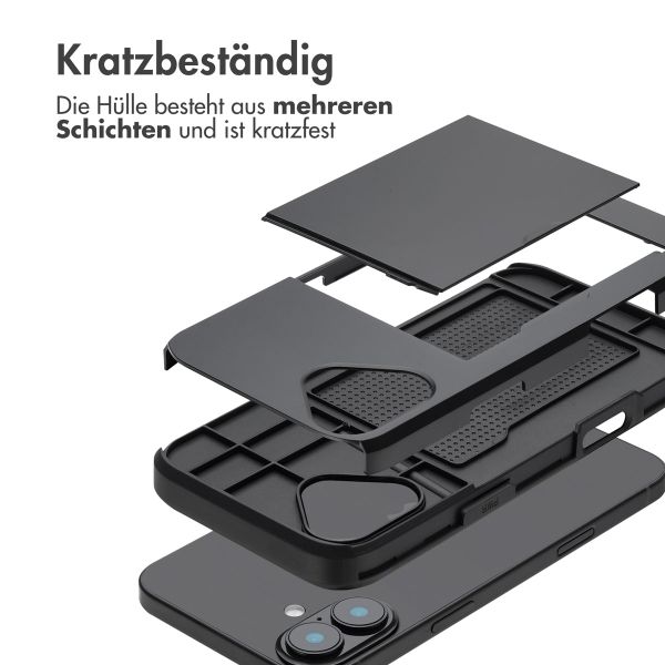 imoshion Backcover mit Kartenfach Apple iPhone 16 Plus - Schwarz