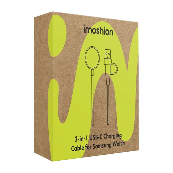 imoshion Ladekabel für die Samsung Galaxy Watch USB-C und USB-A - 0,5 Meter