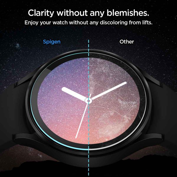 Spigen EZ FIT Glas.tR Displayschutzfolie mit Applikator für die Samsung Galaxy Watch 5 Pro - 45 mm - Transparent