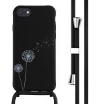 imoshion Silikonhülle design mit Band für das iPhone SE (2022 / 2020) / 8 / 7 - Dandelion Black