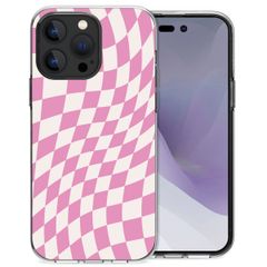 imoshion Design Hülle für das iPhone 14 Pro Max - Retro Pink Check