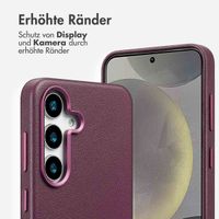 Accezz MagSafe Leather Backcover für das Samsung Galaxy S25 - Heath Purple