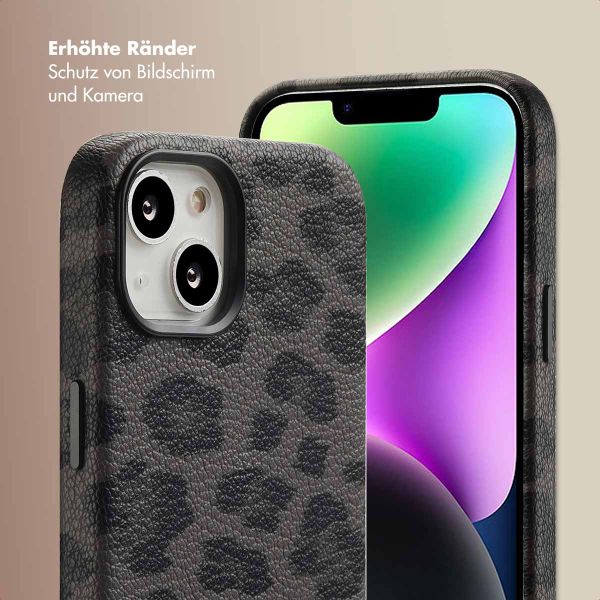 Selencia Sabi Backcover Leopardenmuster mit MagSafe Apple iPhone 14 - Midnight Black