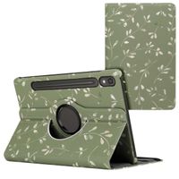 imoshion 360° drehbare Design Klapphülle für das Samsung Galaxy Tab S9 11.0 Zoll - Green Flowers