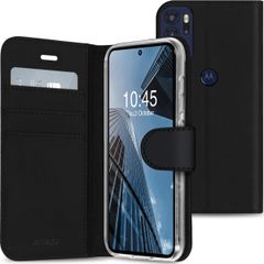 Accezz Wallet TPU Klapphülle Motorola Moto G60s - Schwarz