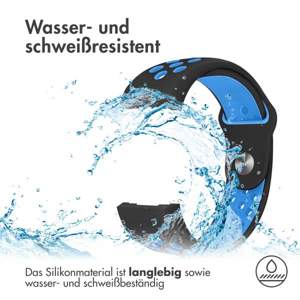 imoshion Silikonband Sport für das Fitbit Charge 2 - Schwarz / Blau