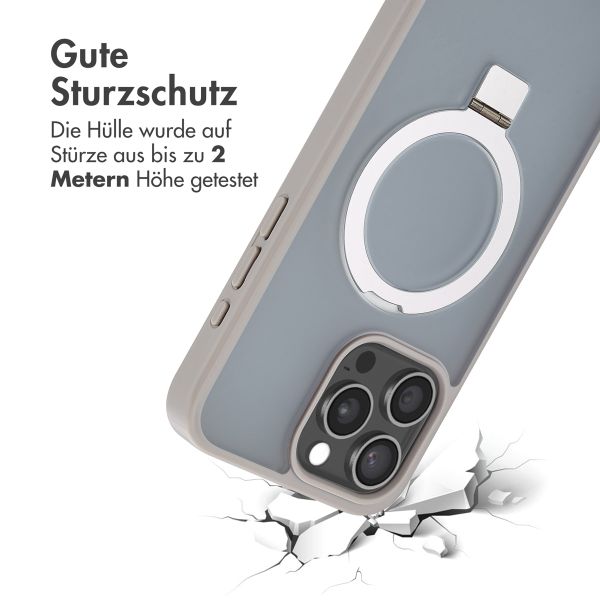 Accezz Ring Stand Backcover mit MagSafe Apple iPhone 15 Pro Max - Grau