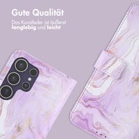 imoshion Design Klapphülle für das Samsung Galaxy S25 Ultra - Purple Marble