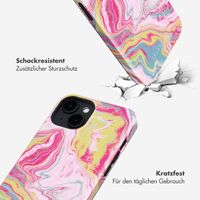 Selencia Vivid Tough Back Cover MagSafe für das iPhone 14 - Marble Pink