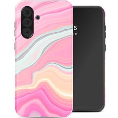 Selencia Vivid Tough Back Cover für das Samsung Galaxy A36 / A56 - Pastel Lipstick Marble