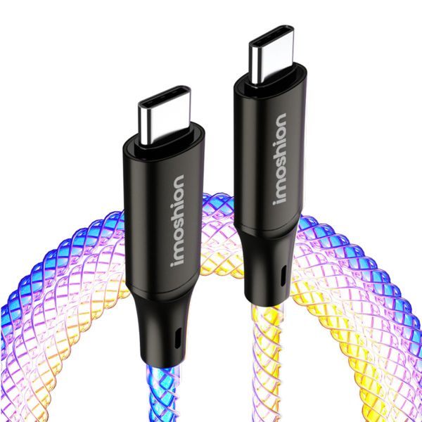 imoshion Leughtendes Schnellladekabel RGB - USB-C zu USB-C Kabel - 1 Meter