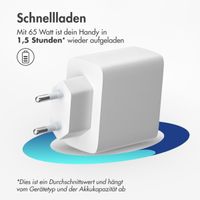 imoshion 65 Watt Ladegerät | 2x USB-C + 1x USB-A - Weiß