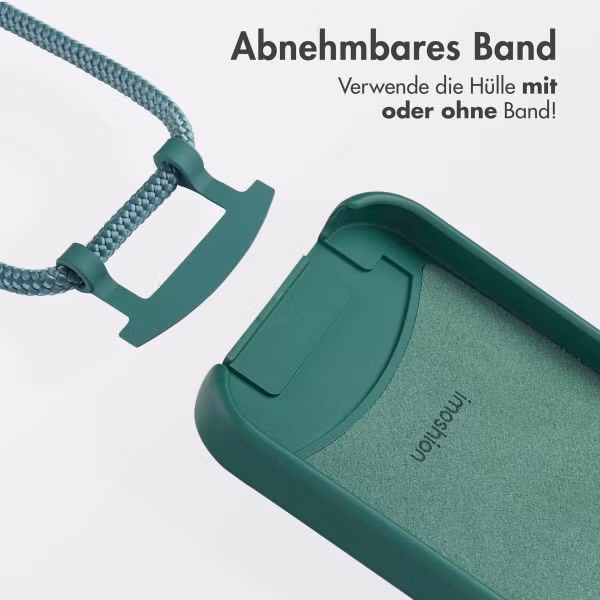 imoshion Color Backcover mit abnehmbarem Handykette und MagSafe Apple iPhone 14 - Dunkelgrün