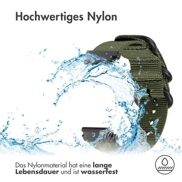 imoshion Robustes Nylonarmband -   Universelle 20 mm Anschluss - Grün