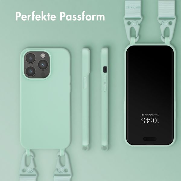 Selencia SilikonHülle mit abnehmbarem Band Apple iPhone 14 Pro - Türkis