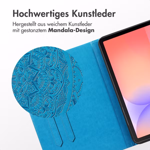 imoshion Mandala Klapphülle Samsung Galaxy Tab S9 11.0 Zoll / S10 Lite / S10 FE / S9 FE 10.9 Zoll - Türkis