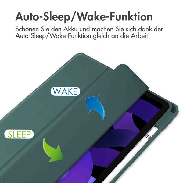 imoshion Trifold Hardcase Klapphülle Apple iPad Air 11 Zoll (2025) M3 / (2024) M2 / Air 5 (2022) / Air 4 (2020) - Grün