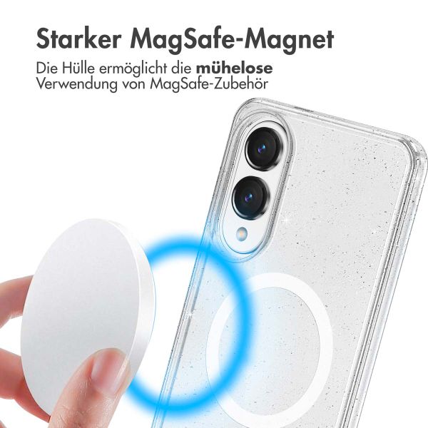 imoshion Sparkle Back Cover mit MagSafe Samsung Galaxy S25 Edge - Transparent
