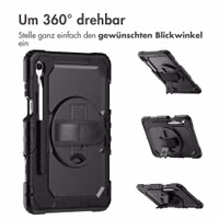Accezz Robustes Back Cover mit Schultergurt Samsung Galaxy Tab S11 Ultra - Schwarz
