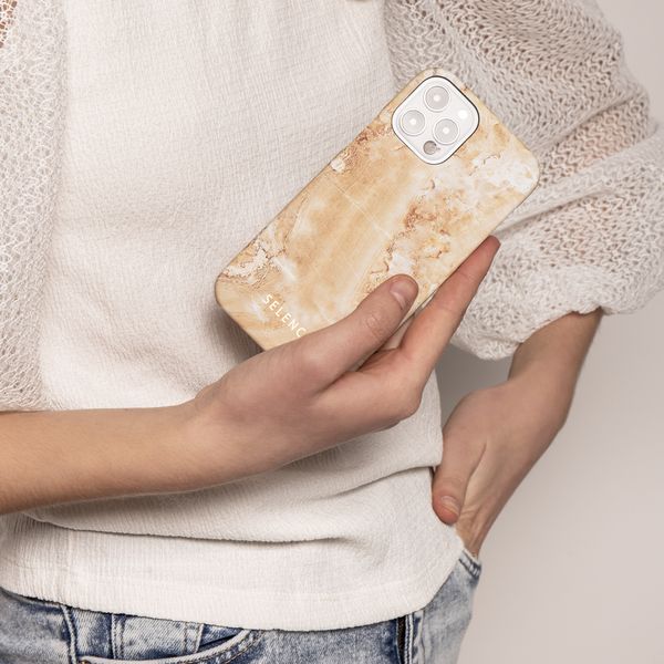 Selencia Maya Fashion Backcover Samsung Galaxy A71 - Marble Sand