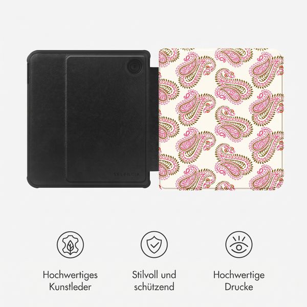 Selencia Vivid Klapphülle Kobo Libra Colour - Paisley Blush