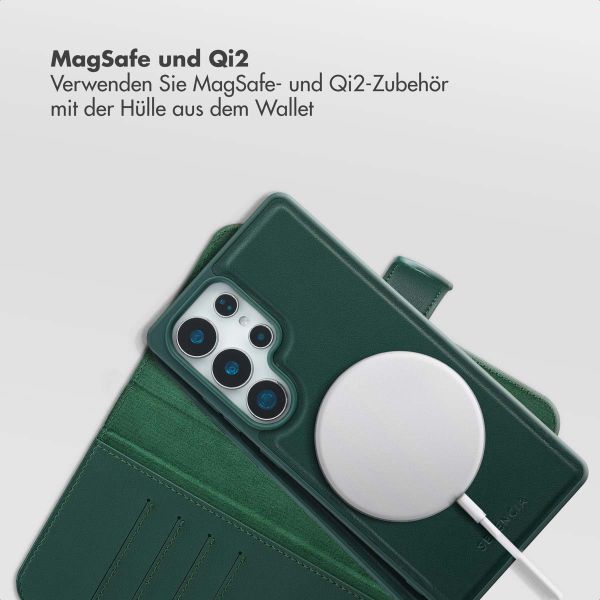 Selencia Olyn Abnehmbare Bookcase mit MagSafe Samsung Galaxy S25 Ultra - Grün