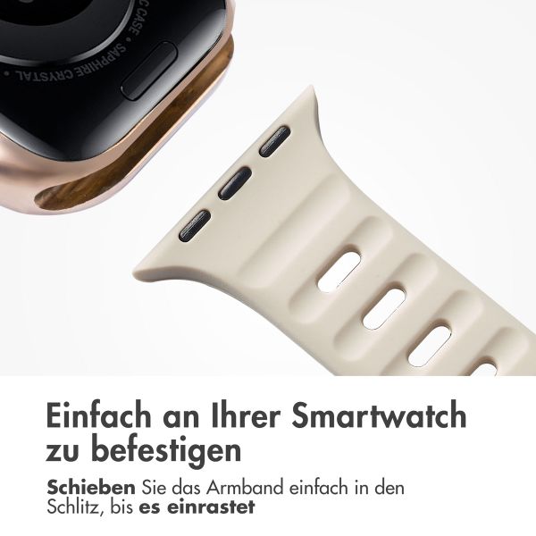 imoshion Active Sport Silikonarmband für die Apple Watch Series 1-9 / SE (38/40/41 mm) | Series 10 (42 mm) - Sternenlicht