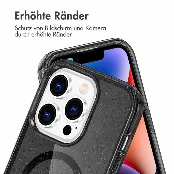 imoshion Sparkle Back Cover mit MagSafe für das Apple iPhone 13 Pro - Glitzer Schwarz