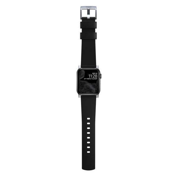 Nomad Active Pro Band für die Apple Watch Series 1 bis 10 / SE / Ultra (2) (44/45/46/49 mm) - Schwarz/Silber