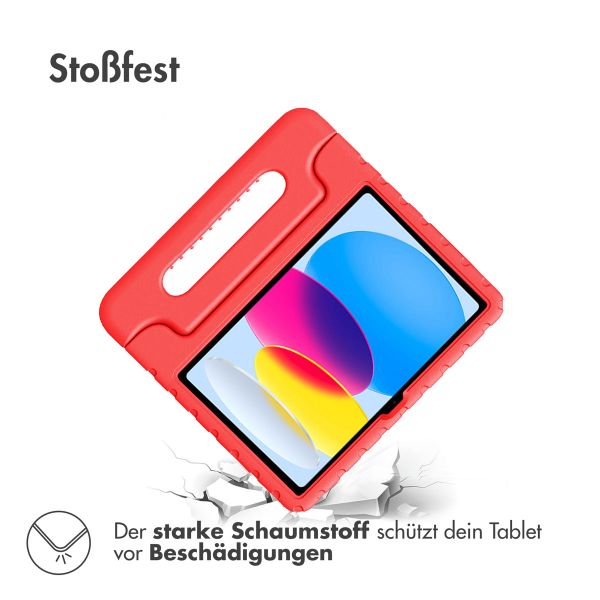 imoshion Schutzhülle mit Handgriff kindersicher für das iPad 11 (2025) 11 Zoll / iPad 10 (2022) 10.9 Zoll - Rot