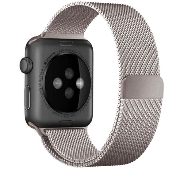 WiWu Milanaise-Armband für das  Apple Watch Series 1 t/m 9 / SE (38/40/41 mm) | Series 10 / 11 (42 mm) - Starlight