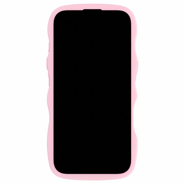 Holdit Wavy Case für das iPhone 16 - Pink / Transparent