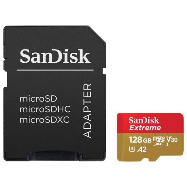 SanDisk microSD Extreme - 128GB - Inklusive RescuePro Deluxe - UHS-I/U3/Full HD/4K UHD