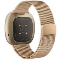 imoshion Magnetisches Milanaise Armband für das  Fitbit Versa 4/ 3 / Sense (2) - Rosé gold