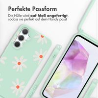 imoshion SilikonHülle design mit Band Samsung Galaxy A35 - Green Flower Distance